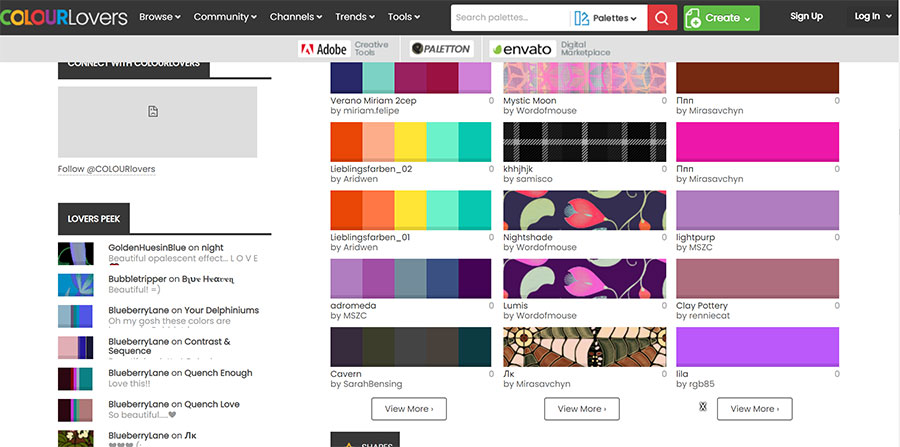 国外设计网站 15个国外创意设计网站：ColourLovers