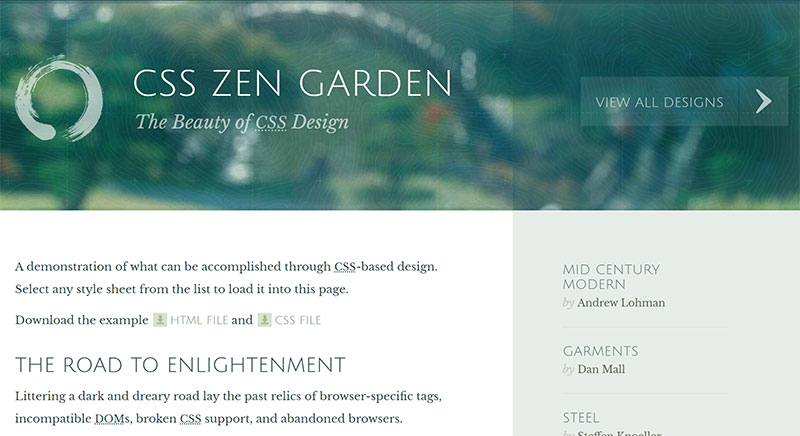 国外设计网站 15个国外创意设计网站：CSS Zen Garden